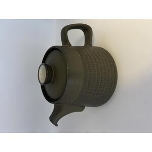 Denby Camelot Chevron 1.5 Pint Teapot Grey Green Ceramic Stoneware 1960s
